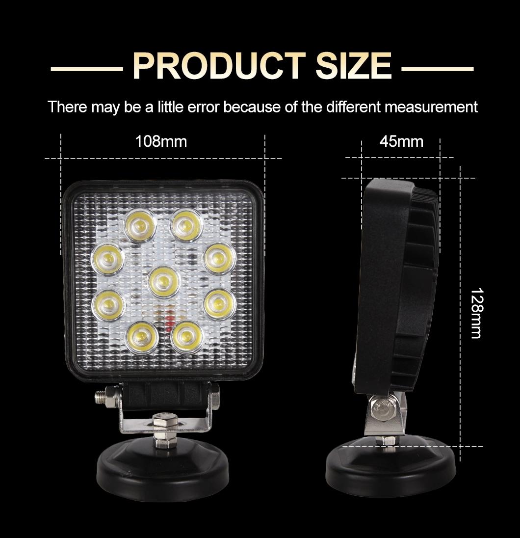 OEM ODM Customizationled Work Light Square Spot Flood LED Driving Work Lamp