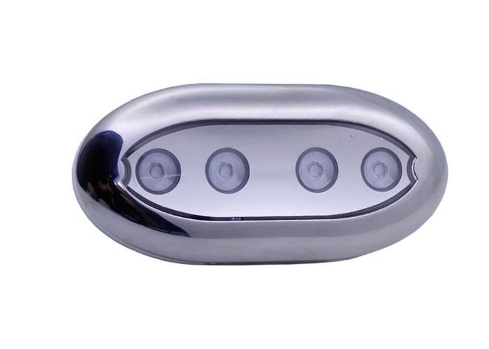 12V Blue Underwater Boat Light Waterproof Stainless Steel Trim Ring Boat Cabin Light