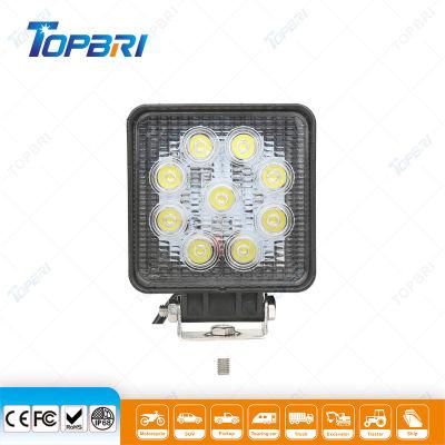 12 24V 27W Auto Flood LED Work Lights for Agriculture Machinery John Deere Tractor