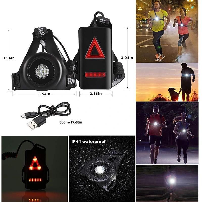 Wearable Night Running Lights Chest USB Rechargeable Body Lamp Accessories Reflective Running Gear Wyz19106