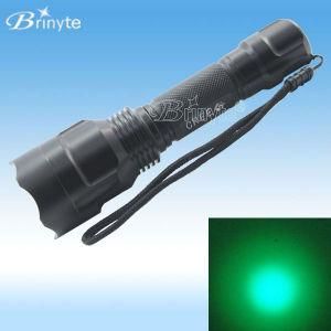 Deepen Reflector More Focus C8X High Power CREE XP-E R5 Green Beam One Mode Rechargeable Hunting LED Flashlight