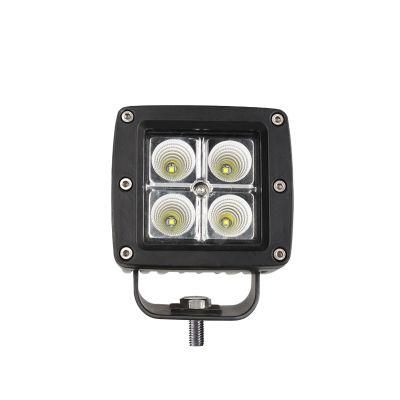 Hot Sale 16W 3inch Square 12/24V Spot/Flood LED Work Light for Offroad Truck SUV