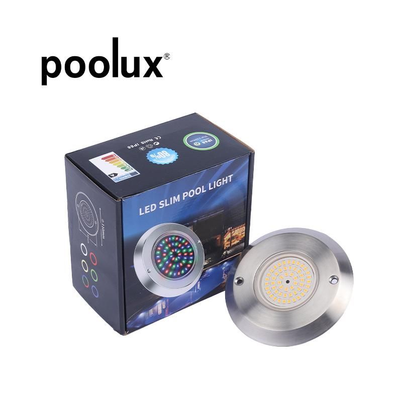 Newest 2022 One Set Design 6W Ultra Slim Underwater Light 10mm 316 Stainless Steel Thin LED Swimming Pool Light