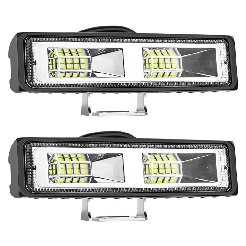 Dxz Lightbar 6inch 16LED 9-80V Auto LED Work Lamp 48W Flood Lights for Car SUV off Road for Jeep Truck Boat Driving Lights Fog Lights