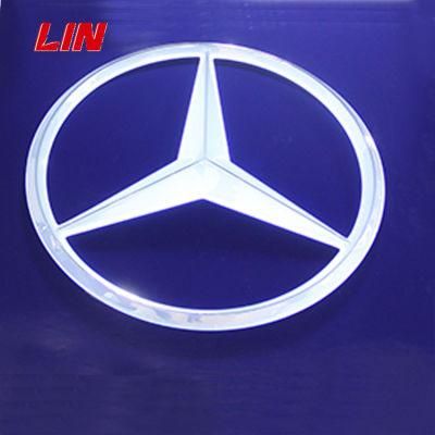 Vacuum Forming Titanized Chrome ABS PMMA Acrylic Car Sign for Benz