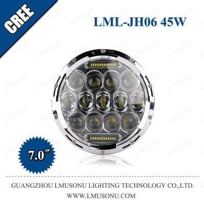 7 Inch 45W Round CREE Offroad LED Headlights with DRL