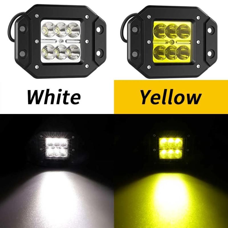 Dxz Ultra Bright 6LED 9-80V Light Bar Work Light Fog Lamp for Driving Offroad Boat Car Truck 4X4 SUV Jeep LED Rectangle Square Light