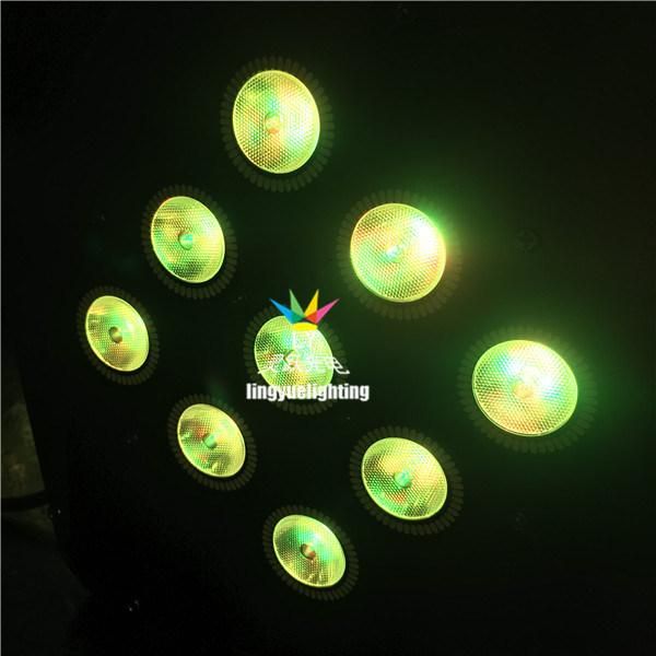 9PCS 5in1 Battery & Wireless LED Flat PAR