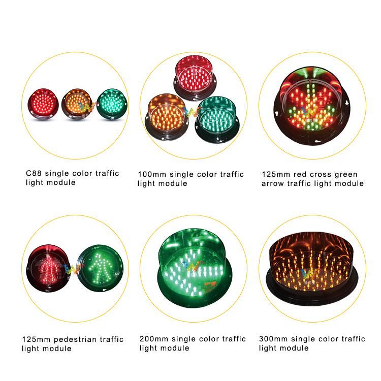 All in One Design Electricity System Solar Road LED Traffic Signal Warning Light