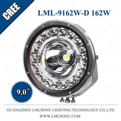 9.0 Inch 162W CREE 4X4 Offroad Auxiliary LED Driving Lamp with DRL Light for Auto Car Truck Boat