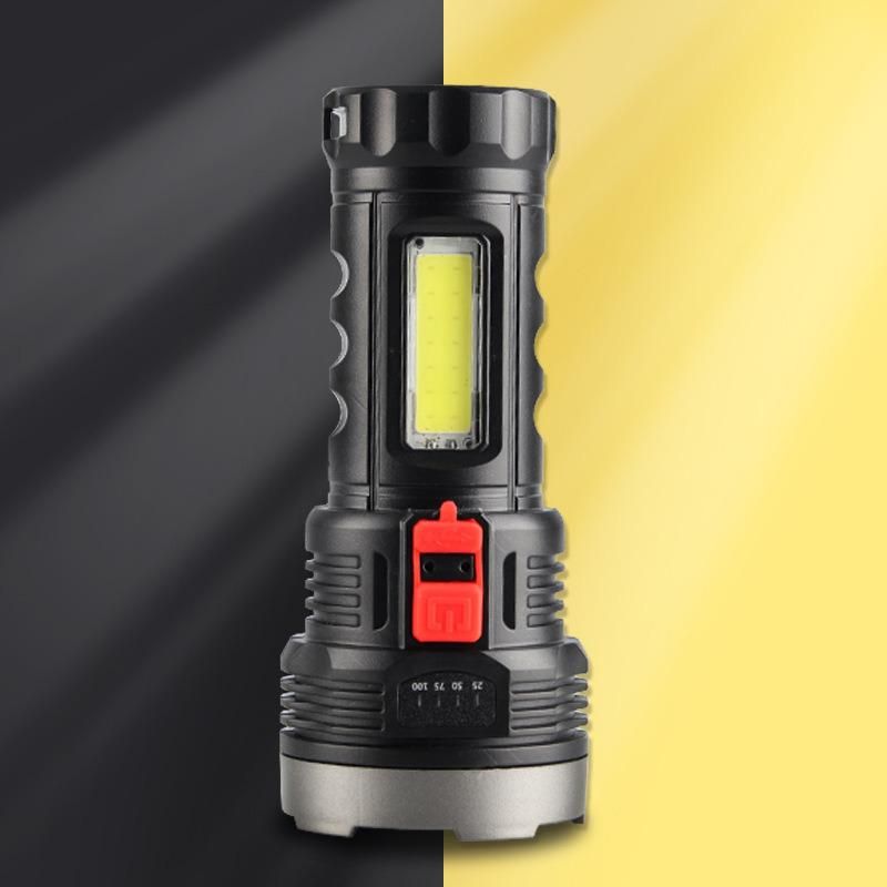 Goldmore1 Rechargeable 1200mAh 18650 Battery Plastic LED Flashlight for Emergency