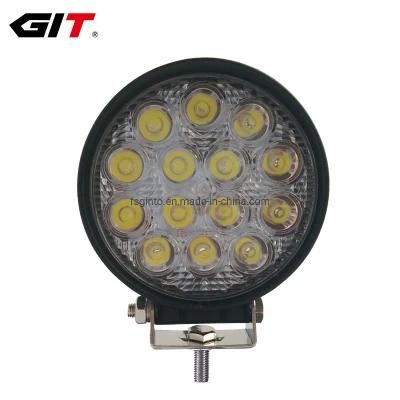 Hot Sale Epistar Round 42W 4inch Spot Flood LED Work Light for Offroad Car Agriculture Truck