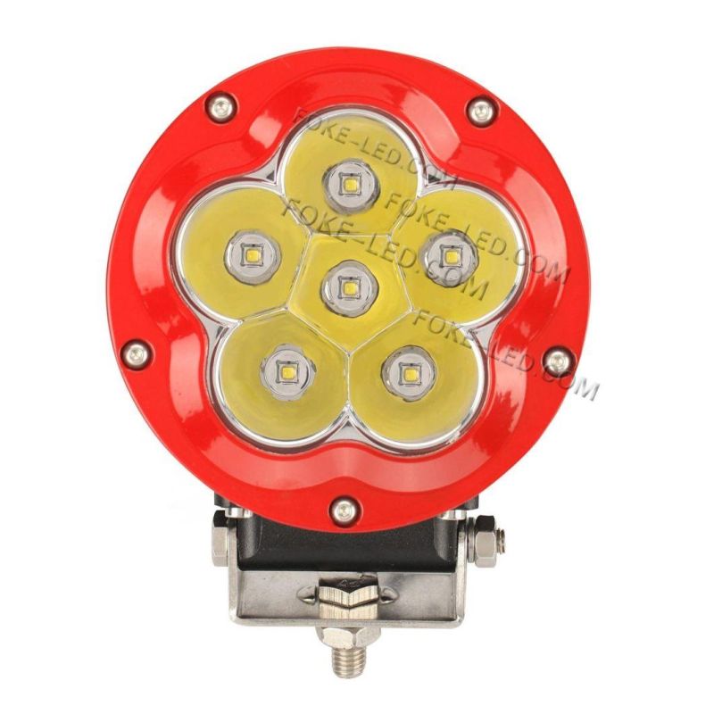 High Power 5 Inch 90W Round Red/Black CREE LED Spot Driving Work Light