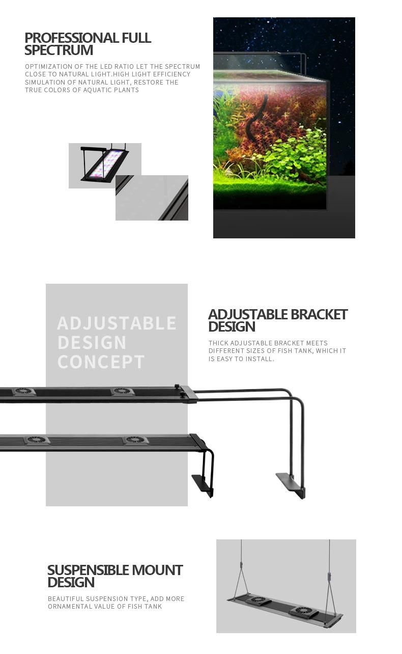 APP Control LED Aquarium Light 80W for Freshwater Organisms (MA02-D60-V2)