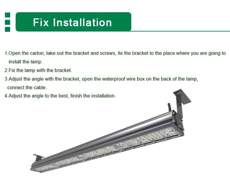 Linear Highbay LED Light 200W Watt Highbay LED Light IP65 Industrial LED Linear Luminaire