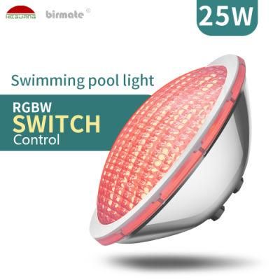 25W IP68 Structure Waterproof RGBW Switch Control PAR56 LED Swimming Pool Light