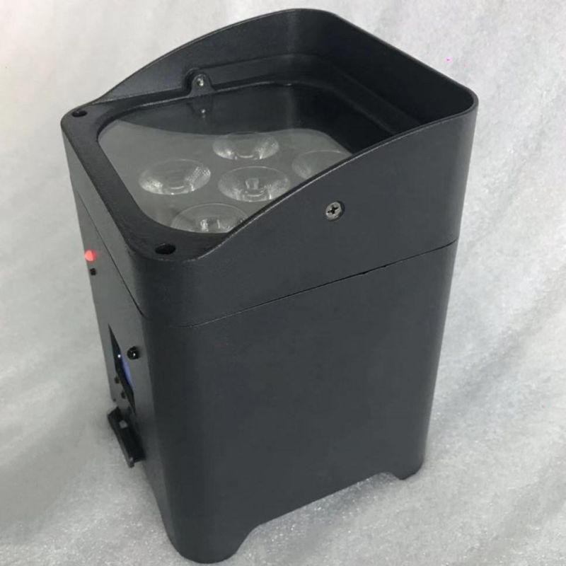 Hot Sale Color Change Strobe 6*18W Rgbwauv 6in 1 Wireless PAR Light LED Battery PAR Light