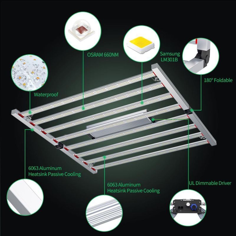 Shenzhen LED Grow Lights Full Spectrum Horticulture Hydroponic LED Grow Light with Osram Samsung Lm301b Lm301h