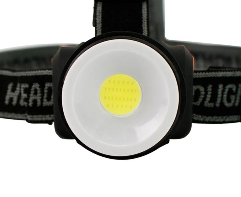 Wholesale Portable Head Torch Light Battery Head Torch Lamp Hot Camping Emergency Headlight with Adjustable Headband COB LED Headlamp