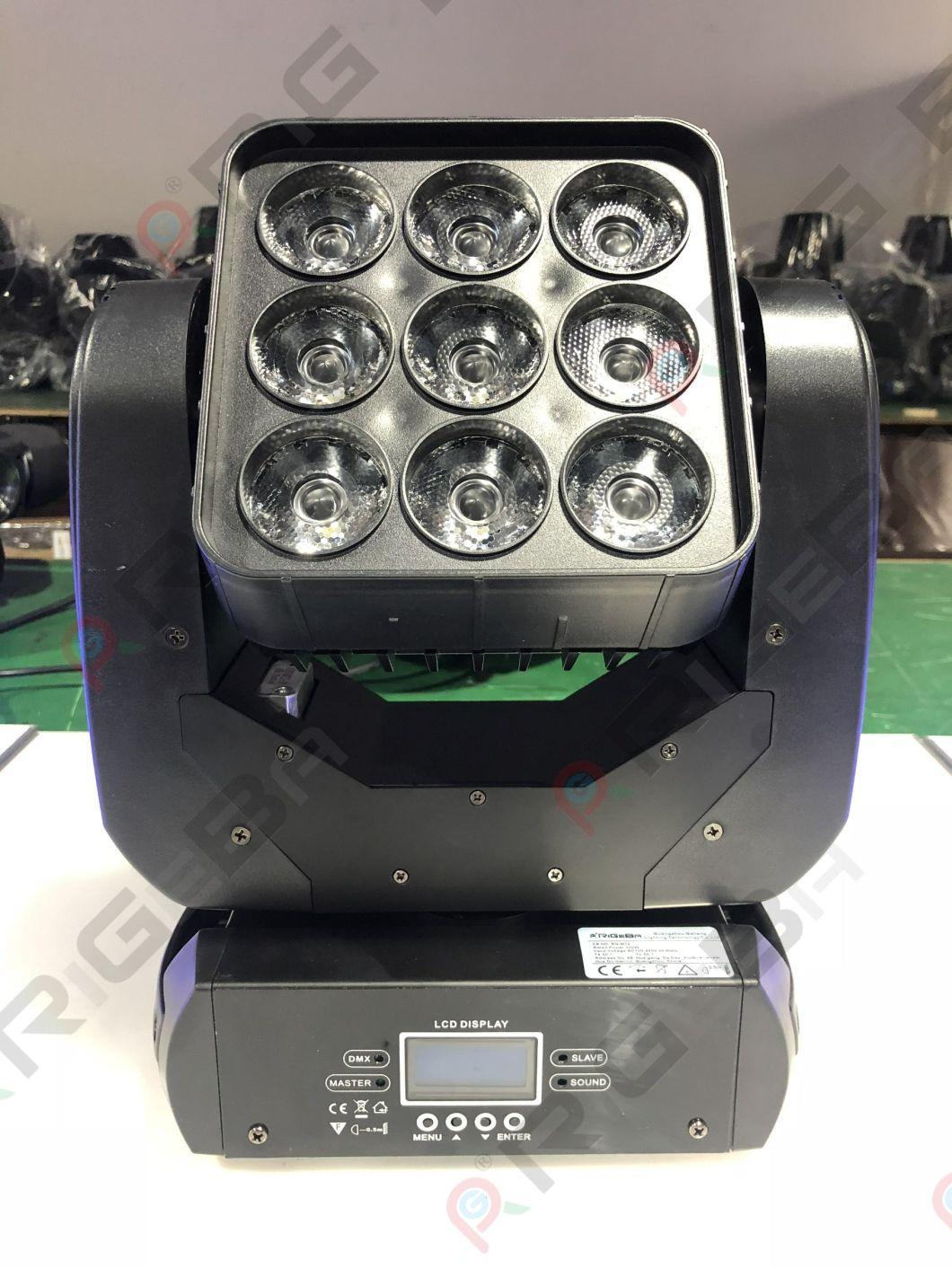 9PCS 10W RGBW 4in1 LED Beam Moving Head Light