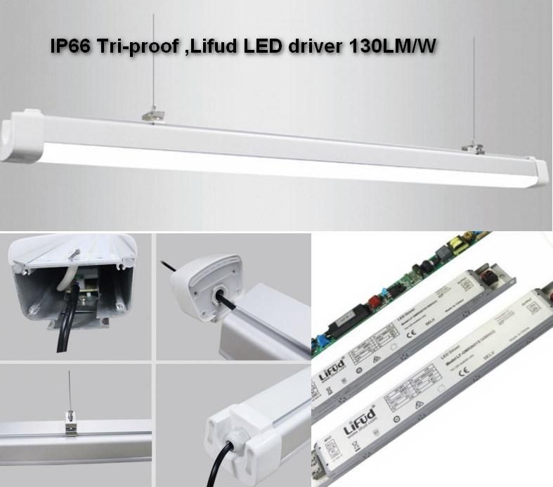 4 Feet 40W IP66 Parking Lot Lighting Tri-Proof LED Light