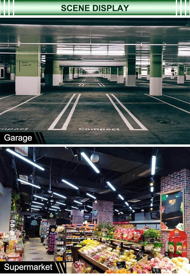 LED Waterproof Fluorescent Tube Parking Lot Emergency Light Engineering Transformation Tri-Proof LED Garage Lighting