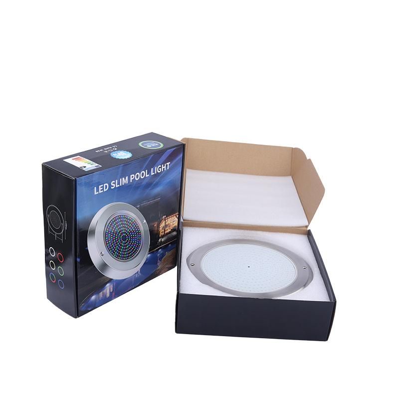 Factory Direct Sale 316 Stainless Steel One Set Design 10mm Slim IP68 Resin Filled 12V RGB LED Swimming Pool Light with Remote