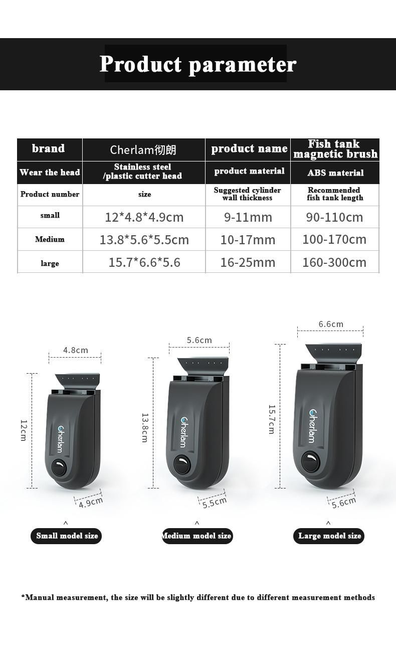 Cherlam Aquarium Accessories Cleaning Algae Magnetic Brush for Water Fish Tank