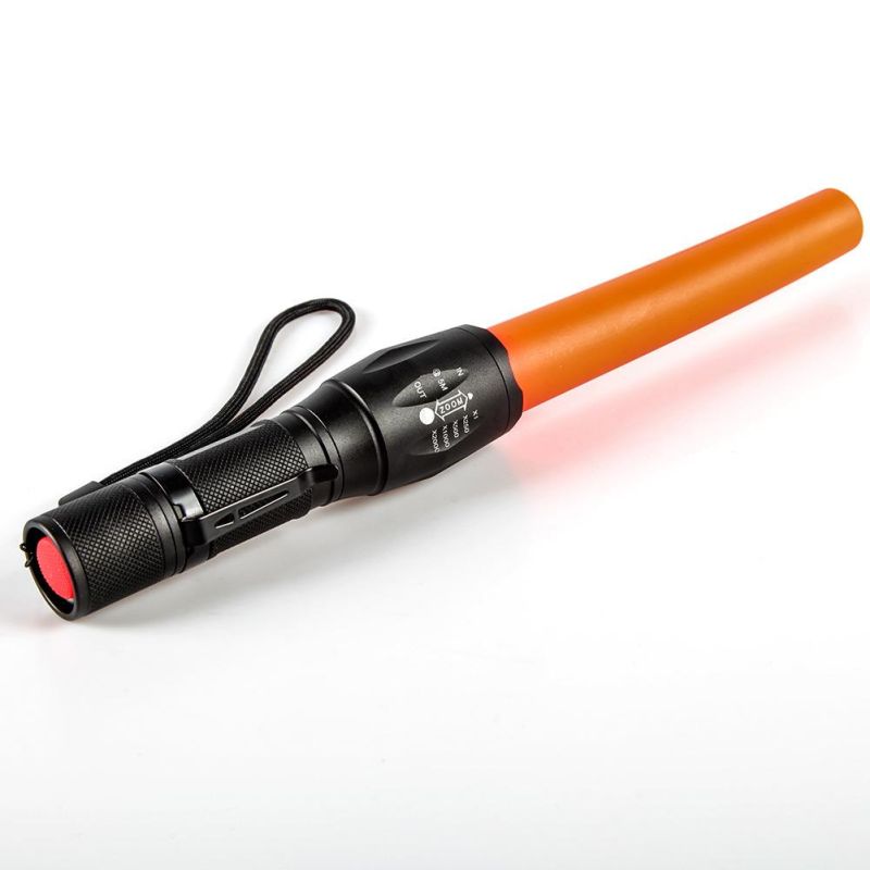 Yichen 300 Lumens Zoom LED Flashlights with Orange Baton