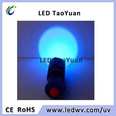 UV Blacklight Flashlight UV LED Torch Light 365nm 3W