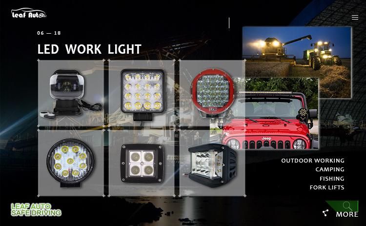 6 Inch LED Work Light for Trucks off-Road Bumper LED Spotlight with X DRL 12V 60W Auxiliary Lights