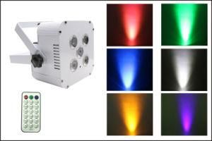 Stage Lighting /Battery Powered-Wireless LED Flat PAR Can RGBWA UV