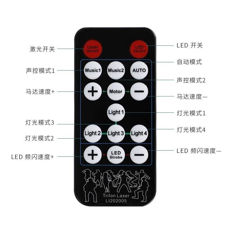 Stage Lamp Laser Lamp Atmosphere Lamp KTV Flash Lamp Laser Bar Festival Voice Control Atmosphere Indoor Projection Light 9 Eyes