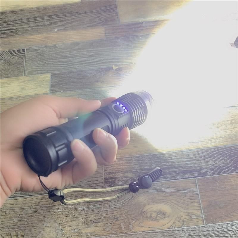 LED P50 Aluminum Alloy Home Camping Hunting Zoom Torch Flashlight