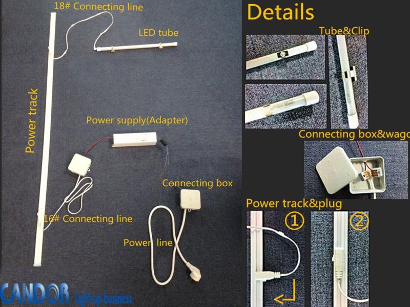 Using The Latest LED Light Source Technology and Digital Designs Good Heat Dissipation LED Shelf Light Tube Lighting