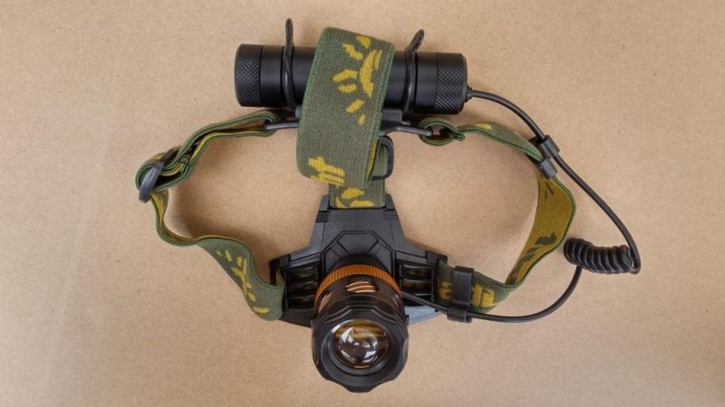 Dual Purpose Headlamp CREE T6 2000lm Rechargeable LED Torch Flashlight Headlight