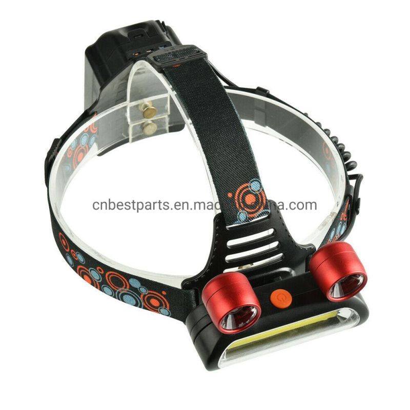 Wholesale Quality Head Torch Lamp Adjustable LED Head Torch Light 18650 Camping 4 Modes Rechargeable Headlight COB Motorcycle LED Headlamp