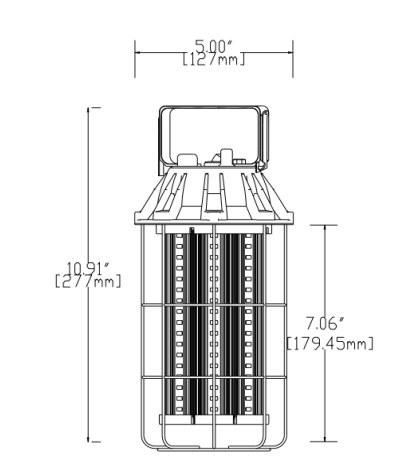 100W LED Work Light SMD2835 Temporary Jobsite High Bay LED Work Lamp