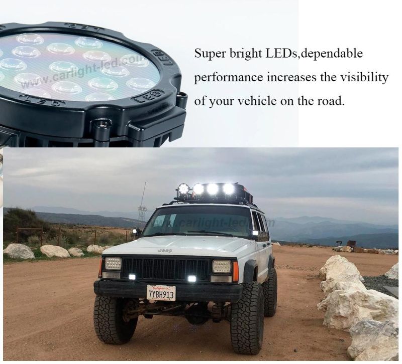 7" Round LED Offroad Lights 51W LED Pod Lights with Mounting Bracket