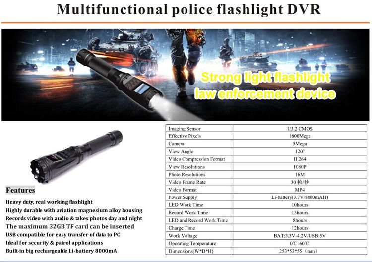 2020 New Product Replaceable 8000mAh Li-Battery Water Waterproof LED Torch Portable Flashlight