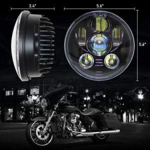 5.75 Inch LED Headlight Wide Glide Low Rider Night