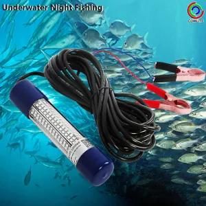 6m Cable 12V Blue Green White 8W LED Spoon Minnow Fishing Lure Fly Fishing Bait Lights