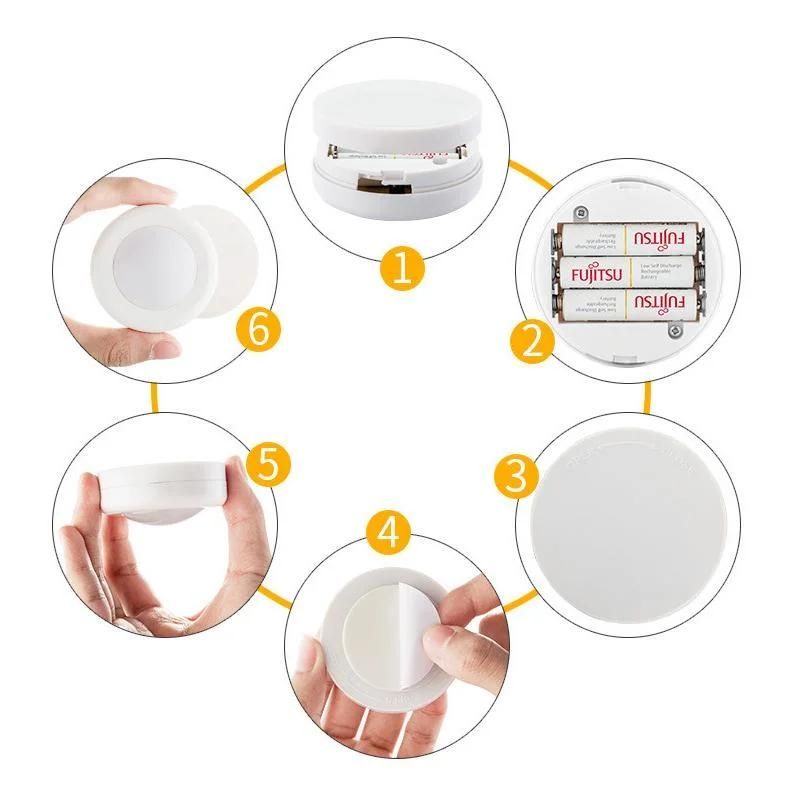 Mood Under Wardrobe Kitchen Cabinet Lamp 16 Colors RGB Decoration Night Lights with Remote Control Battery Power Home Decorative Wireless Sensor Cabinet Light