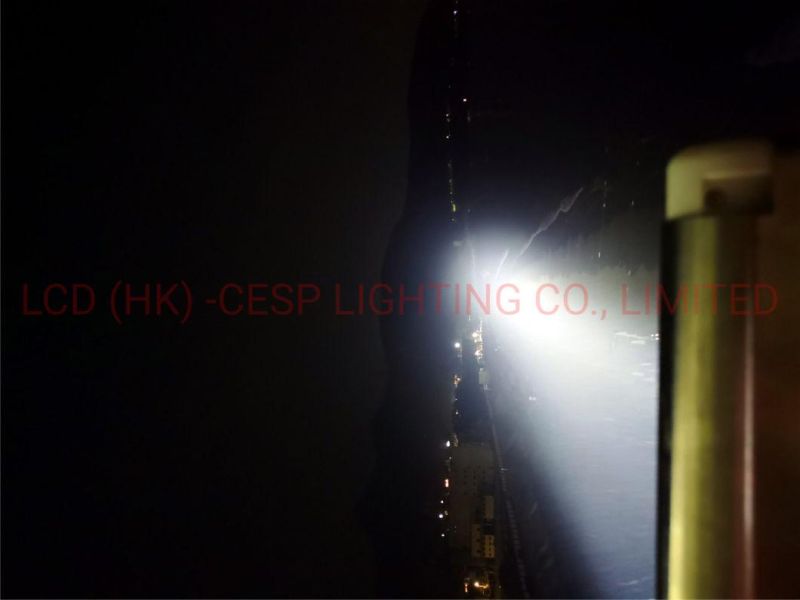 China LED Marine Searchlight 500W Stainless Steel #316 Housing 4000W Halogen Xenon Lamp Equivalent LED Marine Spotlight for Tug Boats 3000 Meter Long Distance