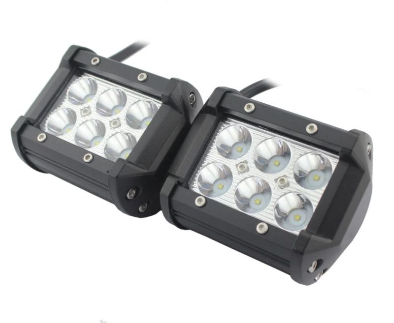 Auto Parts 18W Square CREE LED Work Light for Jeep Car Pickup Tractor