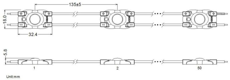 Large 160 Degree Lens Signage Module Light SMD 2835 5050 5630 LED Module