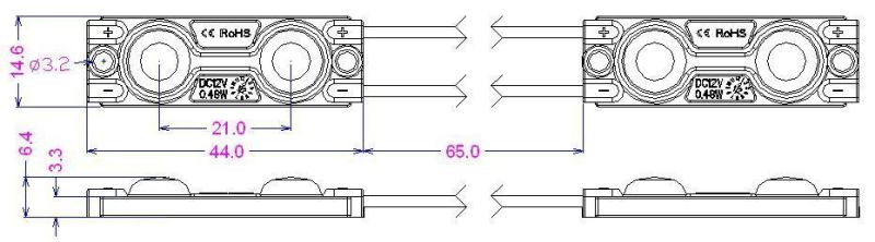 12V 0.48watt Constant Current LED Letter Sign Module for Over 3-10cm Signs