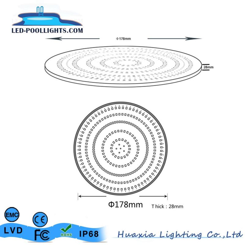 Waterproof IP68 Resin Filled LED Underwater Swimming Pool Light