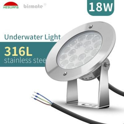 LED Swimming Pool Light 24V 18W 316L Stainless Steel Pool Light LED Underwater Light for Swimming Pool