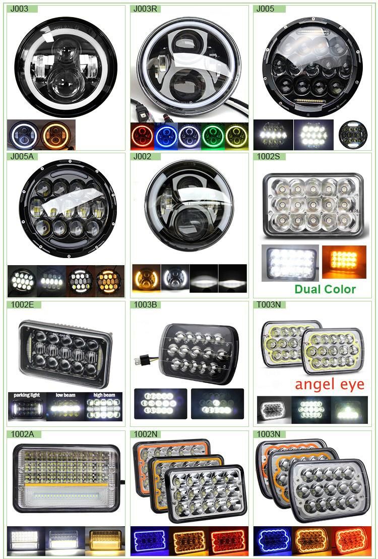 High Power Spotlights 13000lm Square 7′ ′ Inch Truck Tractor Forklift Excavator Car Offroad 4WD LED Work Lights for 4X4